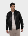 Tommy All Leather Men's Bomber Jacket | Black